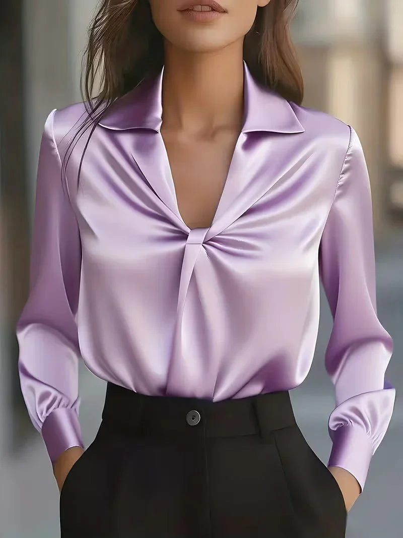 Claire | Elegant Front Twist Blouse