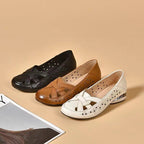 Bea | Leather Slip-On Shoes with Cut-Out Details