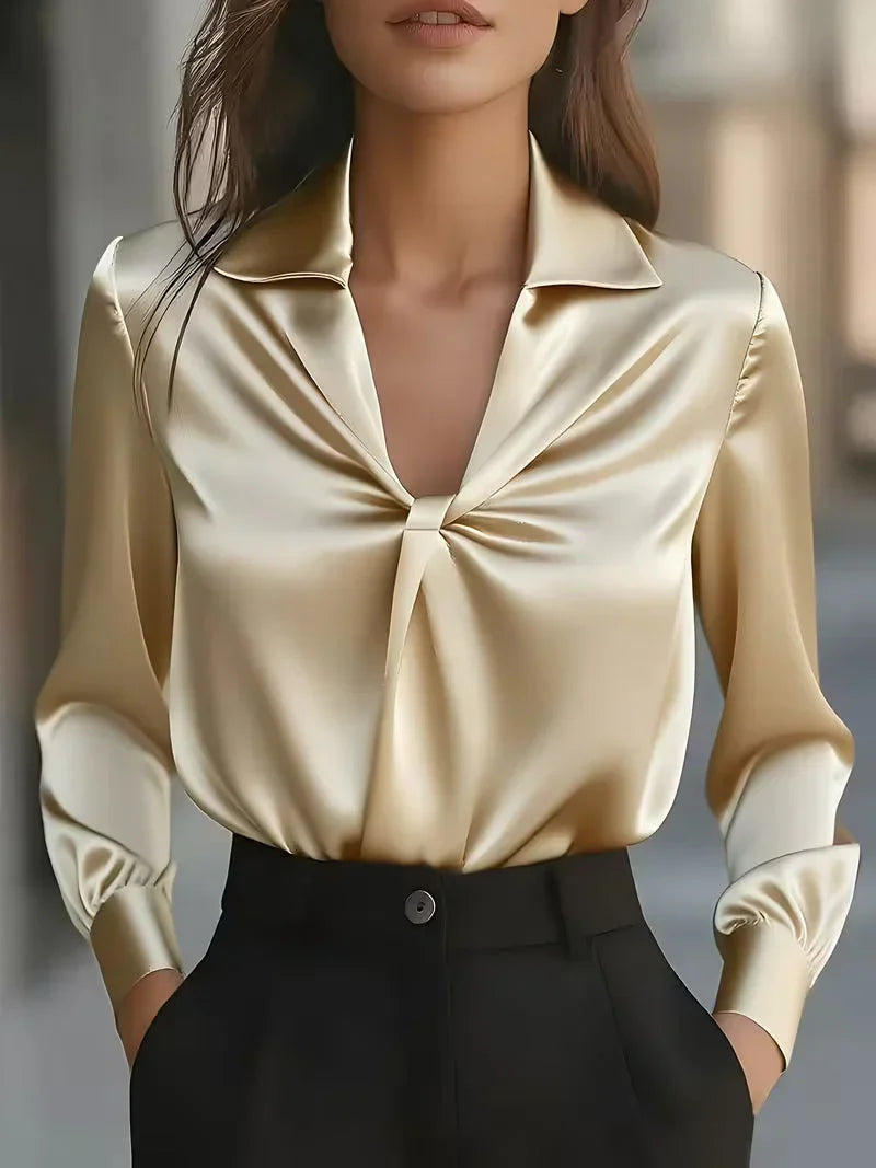 Claire | Elegant Front Twist Blouse