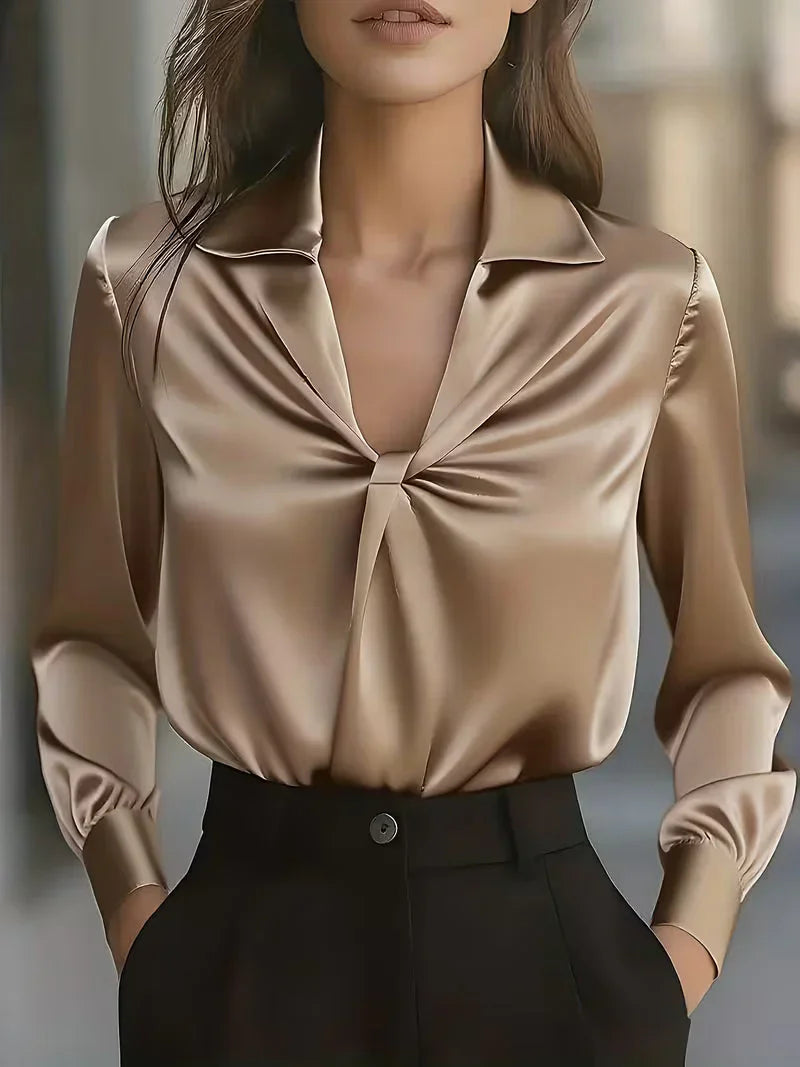 Claire | Elegant Front Twist Blouse