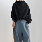 Elyn | Sleek Oversized Funnel Neck Blouse