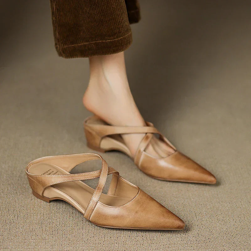 Aluna | Genuine Leather Mules