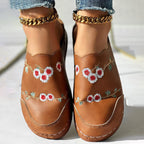 Vintage Floral Embroidered Slippers
