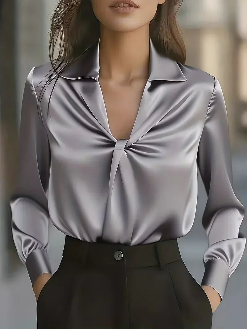 Claire | Elegant Front Twist Blouse