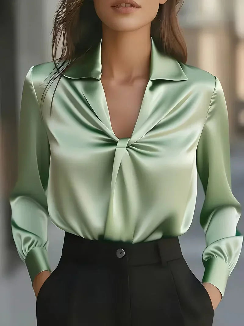 Claire | Elegant Front Twist Blouse