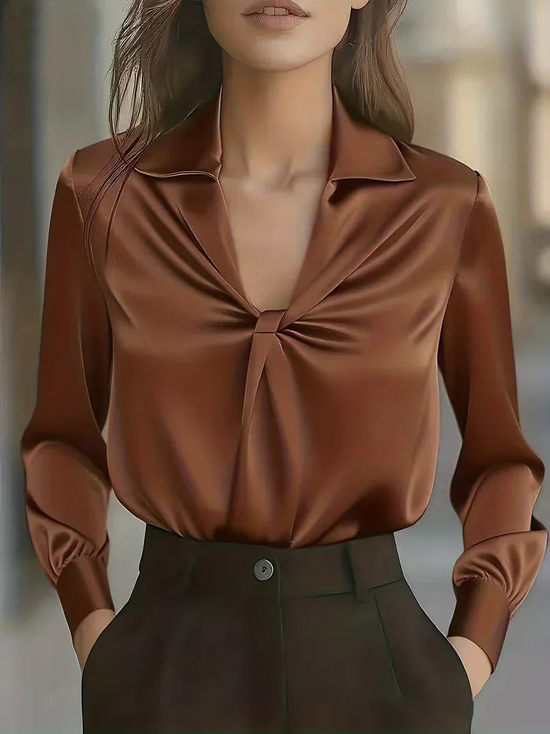 Claire | Elegant Front Twist Blouse