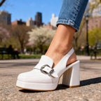 Arianna | Slingback Platform with Buckle & Block Heel