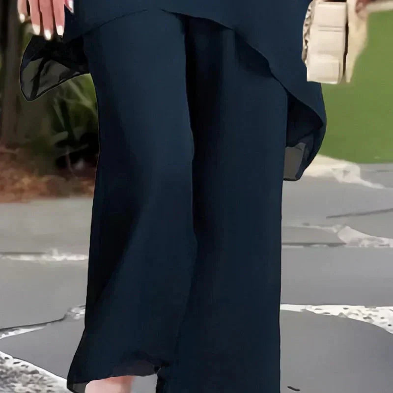 Herlene | Chic Irregular Top and Pants Set