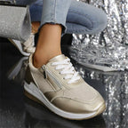 New Lace-Up Trainers with Side Zip for Women